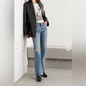 GOLDSIGN - Nineties distressed high-rise bootcut jeans